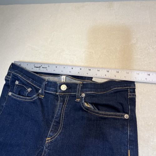 Jeans donna Rag & Bone High Rise Bell svasato lavaggio scuro elasticizzato taglia 31 - Foto 5 di 15