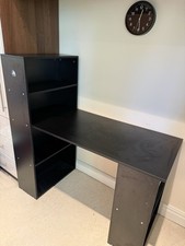 120cm Computer Desk with 6-Shelf Bookcase – Space-Saving Home Office Desk