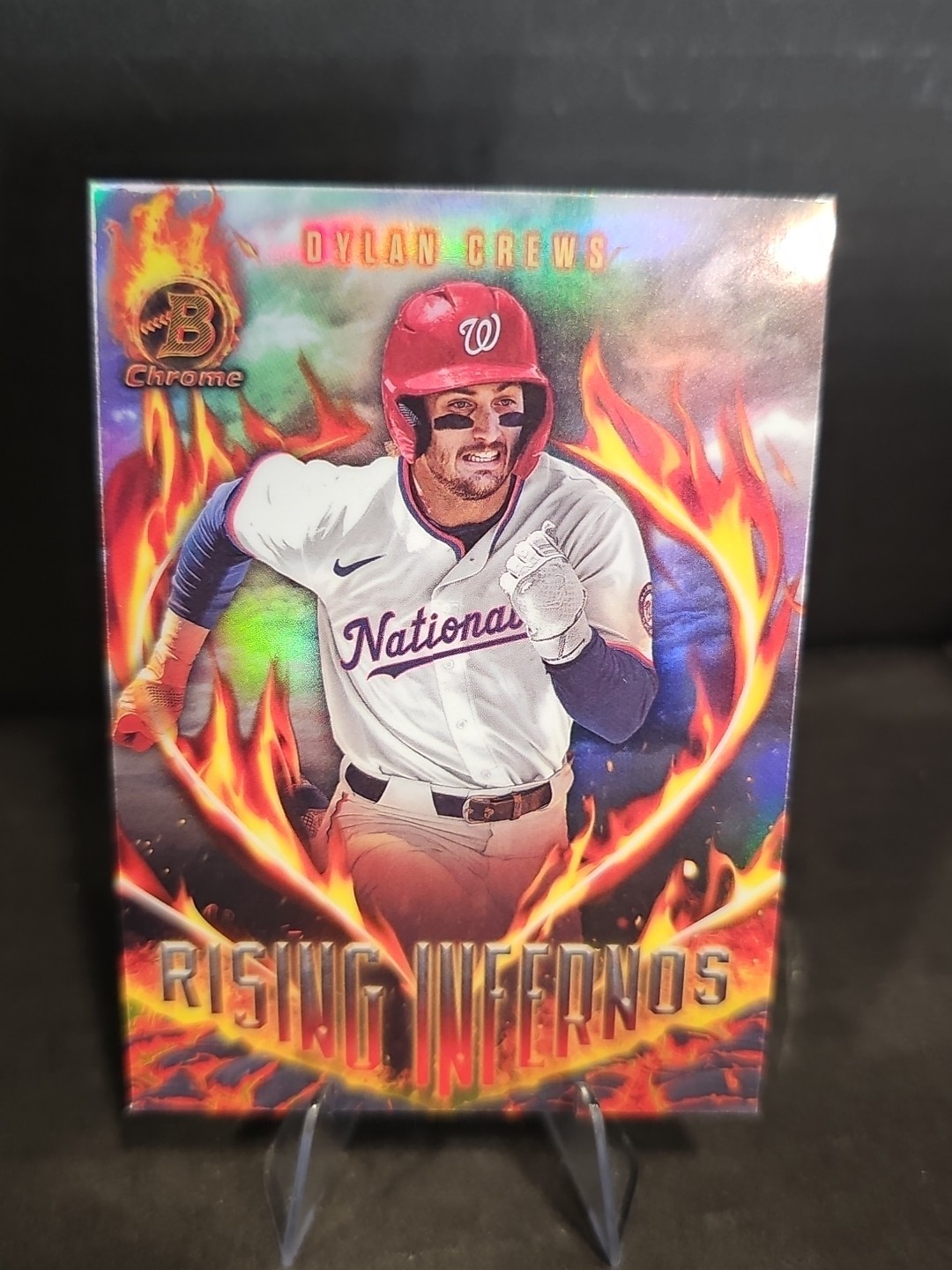 2024 Topps Bowman Chrome Dylan Crews Prospect Rising Infernos Nationals #RI-11