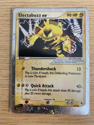 Electabuzz ex 97/109 - Rare Holo - Ruby & Saphire 2003 Vintage ...