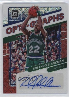 2021-22 Panini Donruss Optic Opti-Graphs Choice Prizm Rolando Blackman Auto s1i
