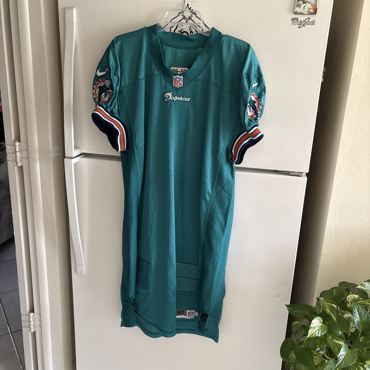 Vintage USA Nike NFL Miami Dolphins Pro Cut Blank Football Jersey