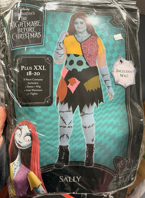 Disney The Nightmare Before Christmas Sally Plus XXL 18-20 Costume w/ Wig