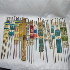 Large Mixed Lot Susan Bates Hero EZY-Knit & Other Knitting Needles Vintage 15 Pr