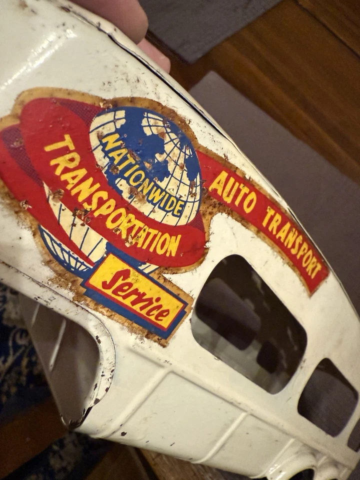 Remolque de acero prensado Marx Deluxe de colección transporte automático transporte carros camión 20 Foto 3 de 4