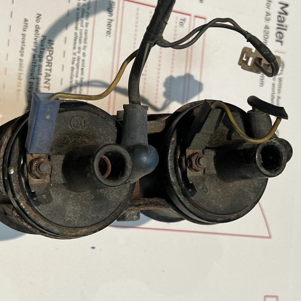 79-85 Mazda RX7 Set of 2 Ignition Coils w/ Bracket UNTESTED - image 4 of 4