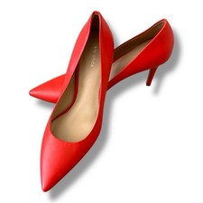 Via Spiga Nikole Hot Orange Leather Pumps Women s Size 7.5