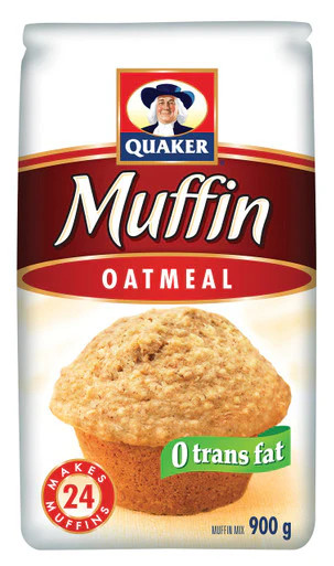 Quaker Muffin Mix Oatmeal 900g/31.7 oz., Makes 24 muffins