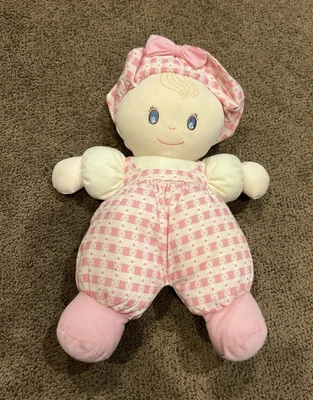 Vtg 2001 Geoffrey You & Me Infant Cloth Baby Doll Plush Pink 13” Toys R Us - Image 1 of 4