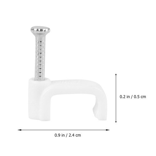 500pcs Clips Kabelbewirtschaftung Clips Stahlstahl Nagelkabelclip Clip - Afbeelding 11 van 12