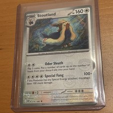 Pokemon TCG Stoutland 076/086 SV: White Flare Masterball Poke Ball Pattern MINT