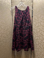 Ann Taylor LOFT NWT Rd Black Floral Sleeveless Dress Size 10