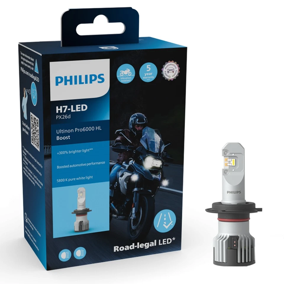 PHILIPS H7 LED Ultinon Pro6000 Boost HL bis zu +300% 12V 15W 1550 lm PX26d 5800K - Bild 1 von 3