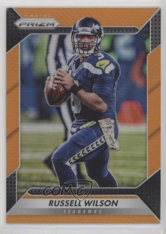2016 Panini Prizm Orange Prizm 33/299 Russell Wilson #193 11z5