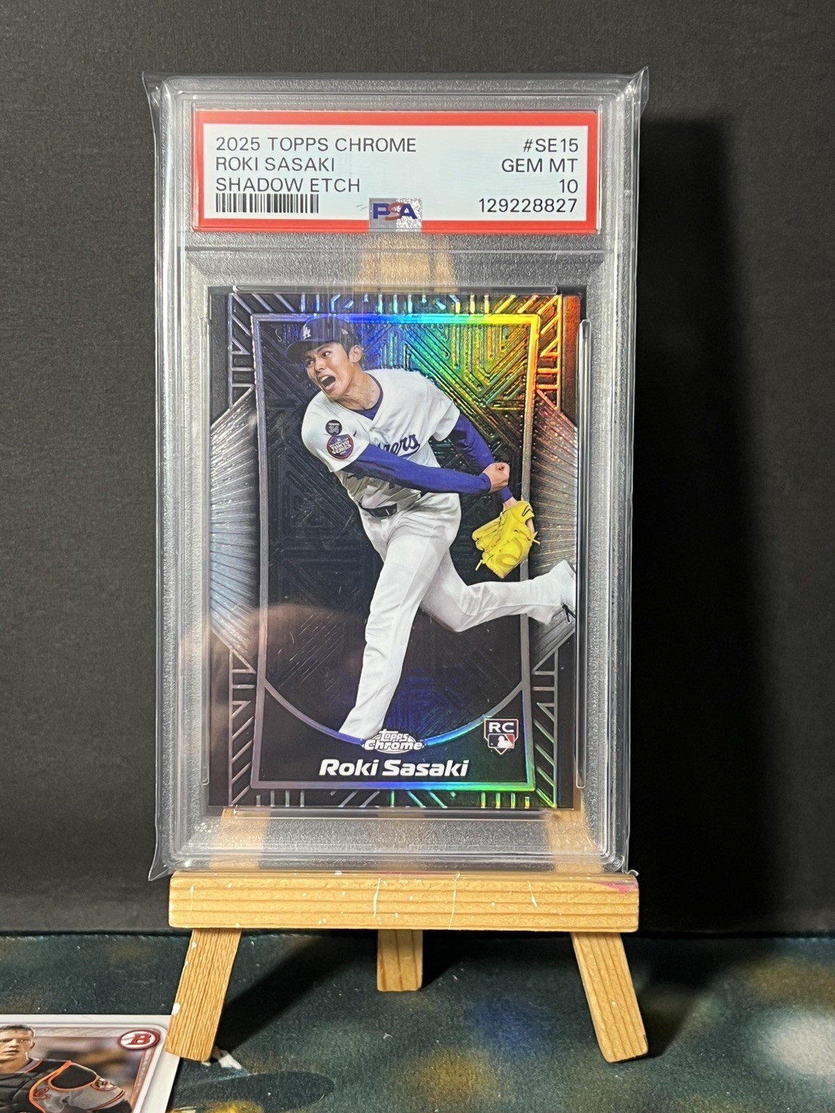 Roki Sasaki RC 2025 Topps Chrome #SE15  Shadow Etch SP  PSA 10 💥 LA Dodgers