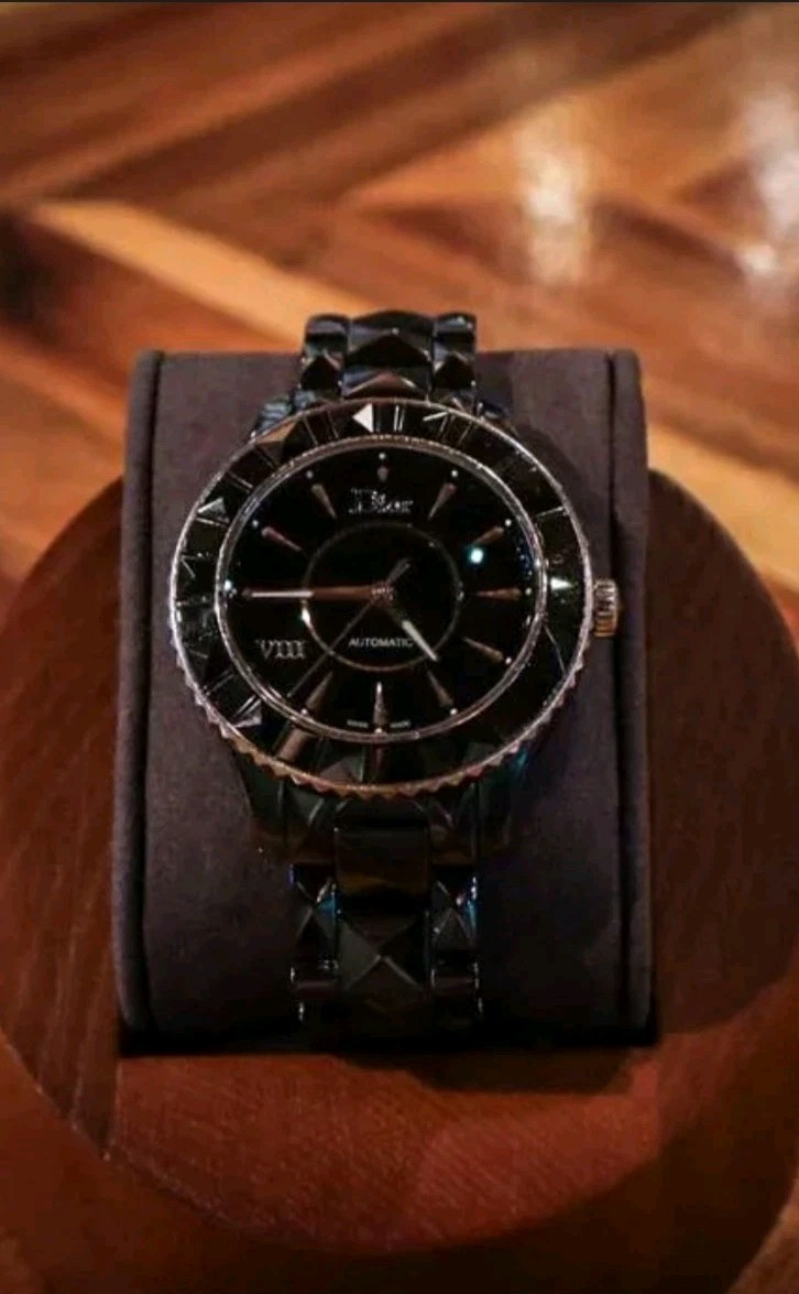 Christian Dior 38mm VIII “Place Vendome” Automatic Black Ceramic Diamond Watch