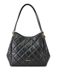 Nine West Meara Large Carryall Shoulder Bag Black Gold