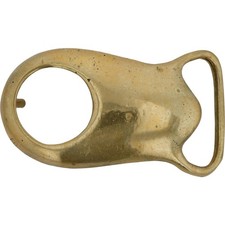 Brass Abstract Handmade Artist D Duncan Laurie Hippie Modernist Vtg Belt Buckle