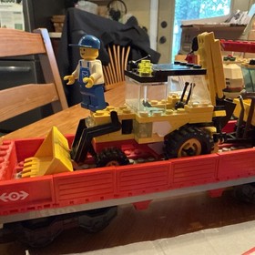 Lego&reg; 9V RC TRAIN Railway 4543 Waggon Carriage Red loading WAGON CAR Truck