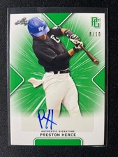 2021 Leaf Perfect Game Preston Herce Green Autograph #8/10!!!