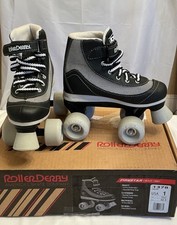 Roller Derby Big Kids Firestar Roller Skates Black and Grey Boys Girls New Sz 1