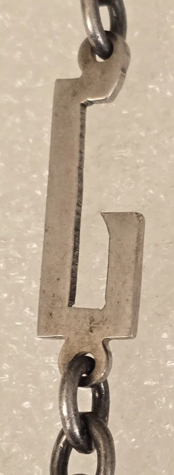 Antigua cadena de reloj de plata esterlina firmada CMW hecha para ROY G ADAMS cierre en C antiguo Foto 4 de 4