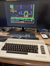 Commodore 64C Computer TESTED & WORKING With Music Maker Overlay, Brown Keyboard