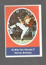 1972 Sunoco Stamps Billy Van Heusen Denver Broncos #NNO Near Mint or Better