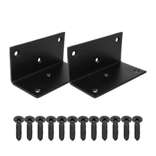 2 PCS Heavy-Duty L-Shaped Corner Brackets, 4 x 2 x 2 inch, 3mm Thick, Metal