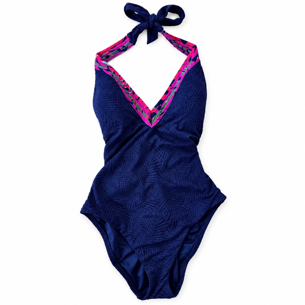 Trina Turk Daintree One-Piece Swimsuit Women's Size 6 Textured Halter