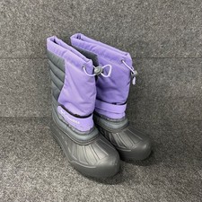 COLUMBIA Powderbug Snowlite Snow Boots Girls' Size 6 Paisley Purple