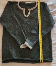 Irish Traditional Knit Sweater   100 New Wool   Made in Ireland