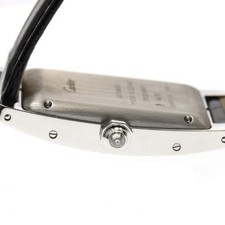 CARTIER TANK AMERICAINE MM WB710002 K18WG Silver Dial Hand-Wind Date 22mm #C015 5