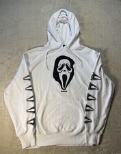 Scream Ghostface White Hoodie Sweatshirt Graphic Print Unisex Medium
