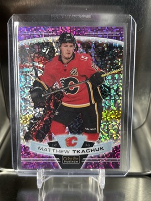 2019-20 Upper Deck OPC Platinum Matthew Tkachuk Violet Pixels #002/399