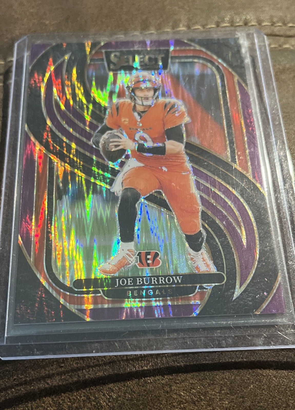 2024 Panini Select - Premier Level Joe Burrow #127 Purple Shock Prizm /360