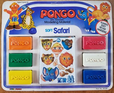 Adica Pongo Soft Safari Modelling Material Animals Toy Sculpting Unused Vintage