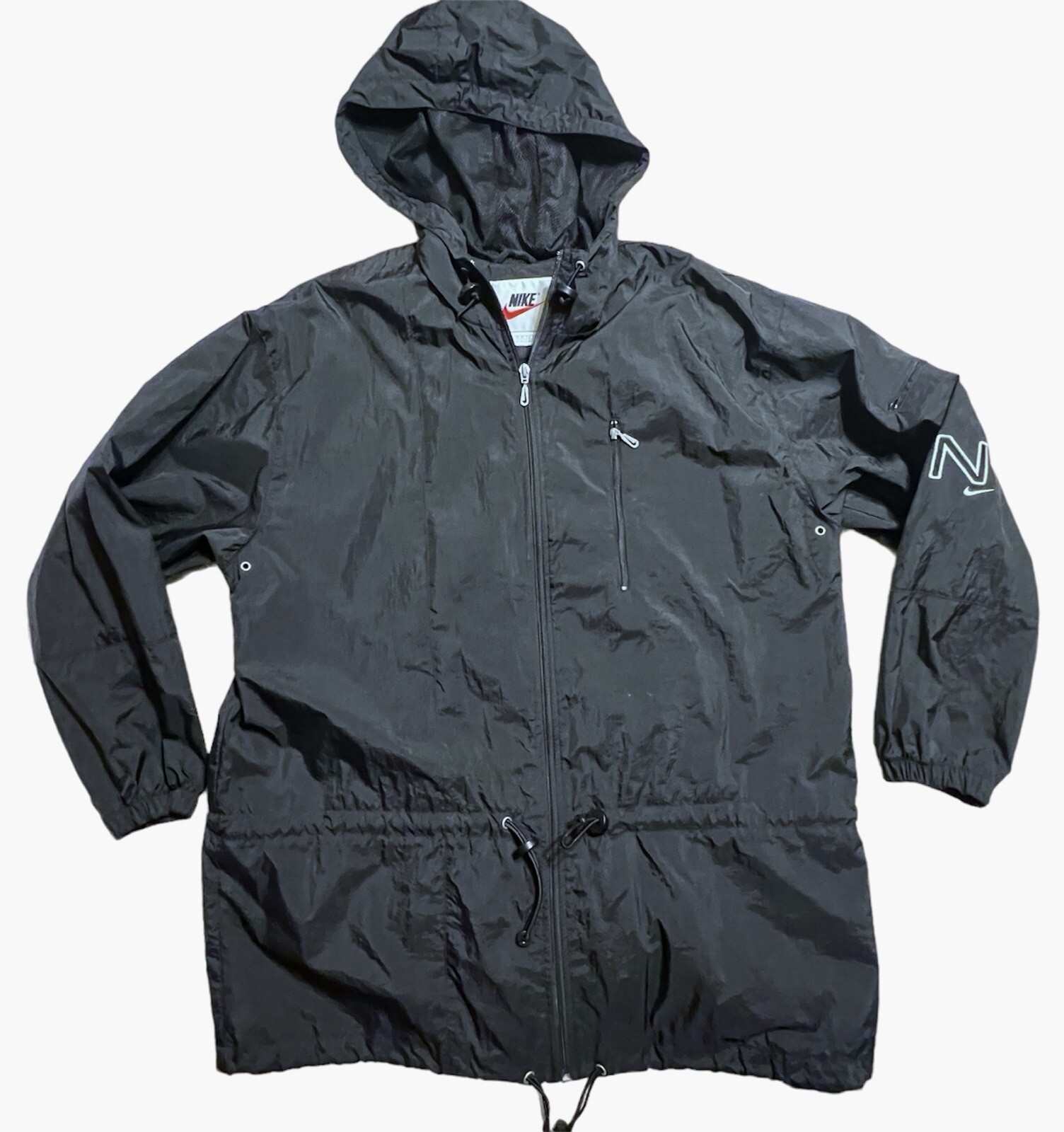 SACAI X NIKE Giacca a vento Nike XL con cappuccio nera uomo