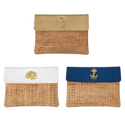 Mud Pie Anchor Icon Only - Navy - Cork Clutch Bag Purse  NWT