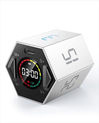 Ticktime Pomodoro Timer, Productivity Cube, Hexagon Magnetic Flip Focus Timer...