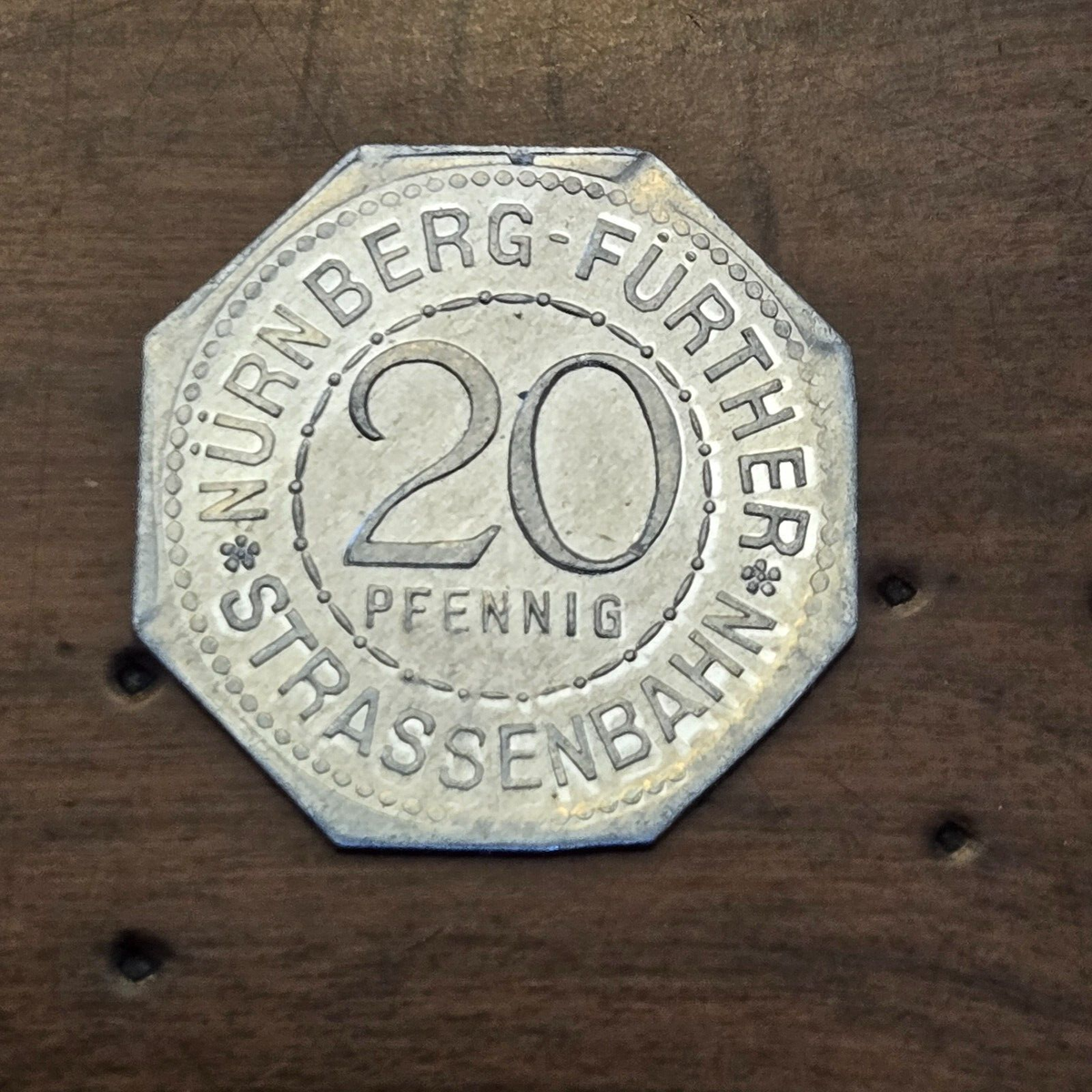 1920 Germany Nurnberg-Further Strassenbahn Burg 20 Pfennig