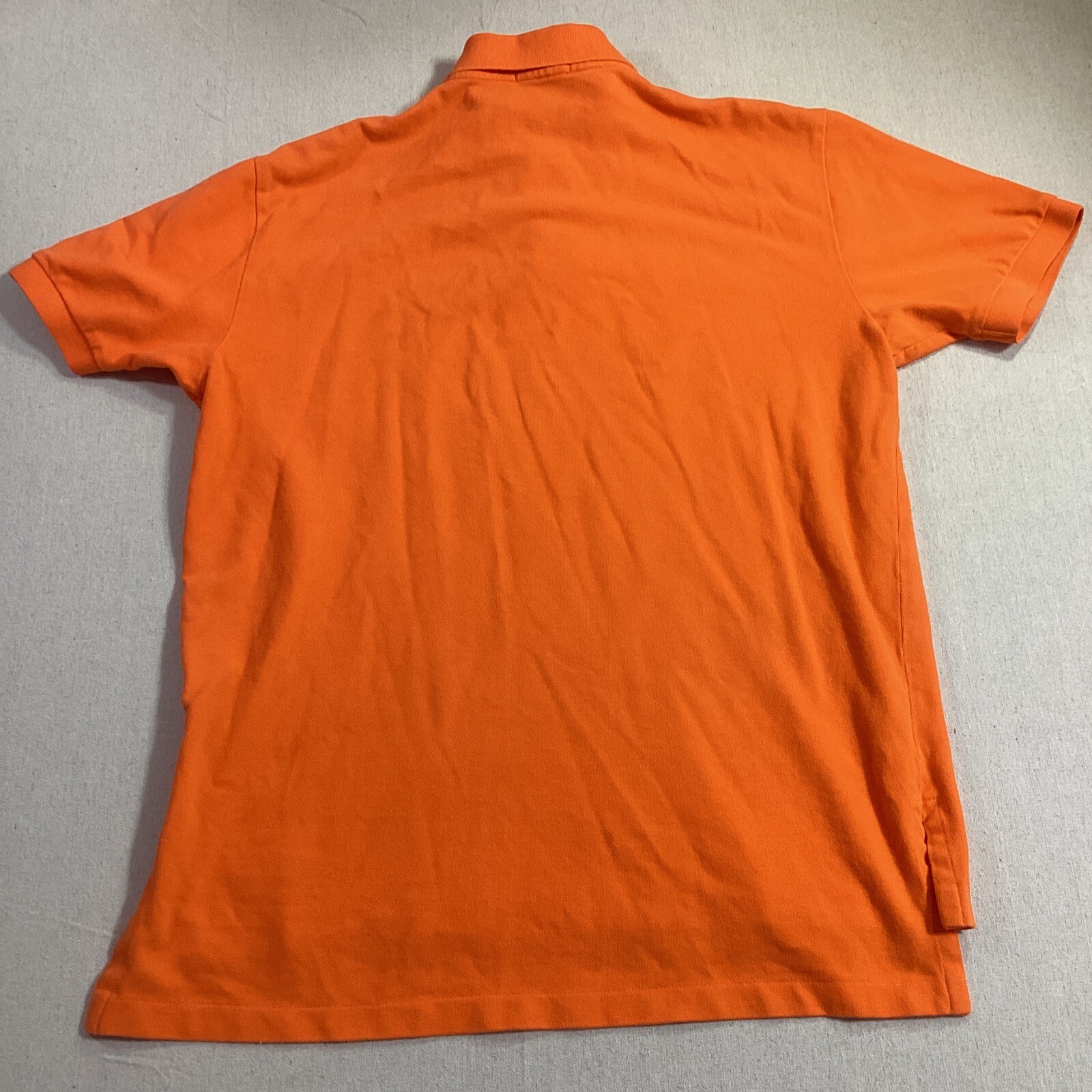 PONY Polo Ralph Lauren camicia uomo grande arancione casual 100% cotone manica corta
