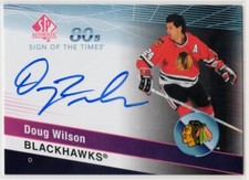 2020 2020-21 SP Authentic Sign of the Times 1980s #ST80DW Doug Wilson Blackhawks