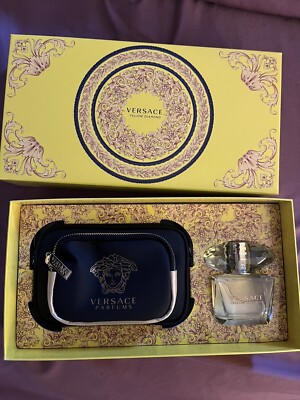 Versace Yellow Diamond Women 4 piece EDT Gift Set Spray Lotion Gel w BAG RARE 