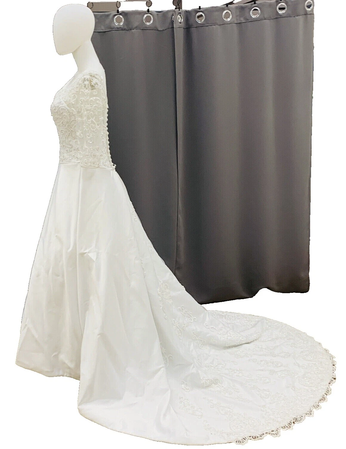 Crystal/Diamante A-Line 3/4 Sleeve Wedding Dresses