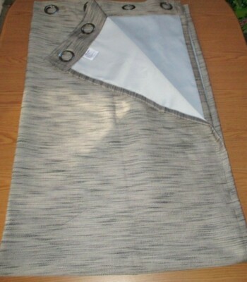 Sun Zero- Kamali Textured Blackout Grommet Top Curtain Panel,Gray 84x50