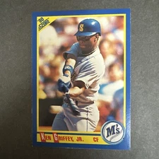 1990 SCORE #560 Ken The KID GRIFFEY JR *Error Card Blue Dot In Logo* MINT PSA 9