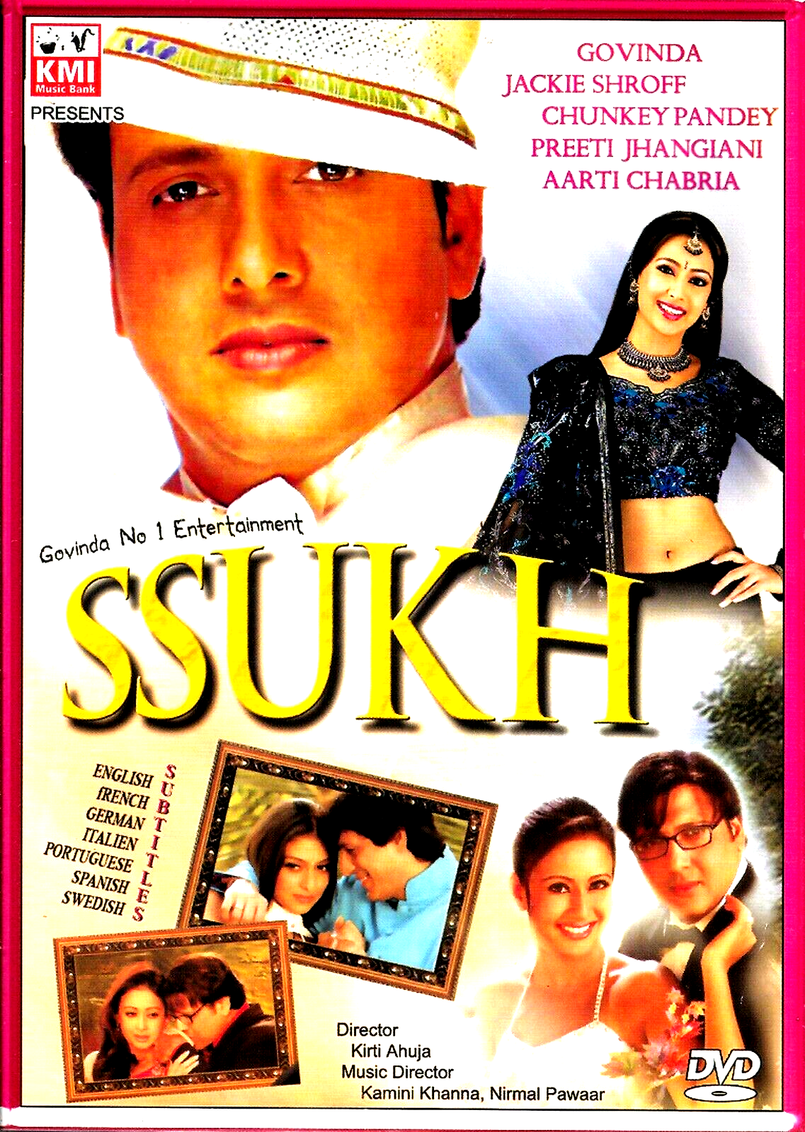 SSUKH - GOVINDA, JACKIE, CHUNKEY, PREETI - NEW BOLLYWOOD DVD - MULTI SUBTITLES