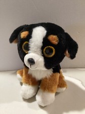 Peluche Beanie Babies Roscoe Il Cane: 15 Cm, Morbido, Colori Bianco/nero/marrone, Età 3+, Collezionabile