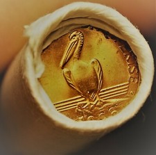 Gem Unc Original Roll (50 Coins) Albania 1996 Lek Coins~Brown Pelican~Free Ship